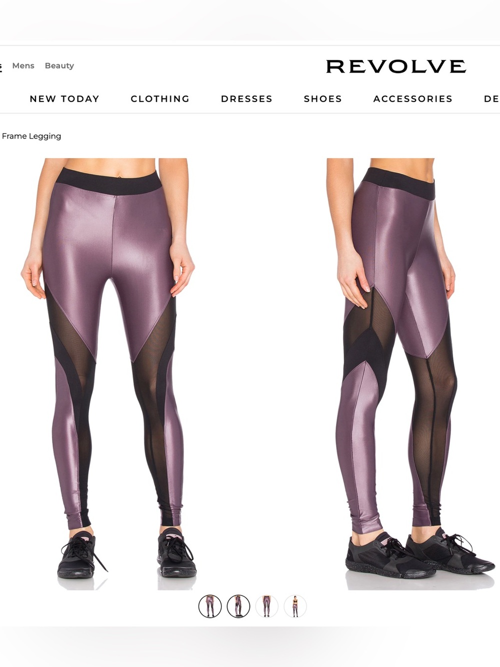 Koral frame Purple mesh Leggings XS